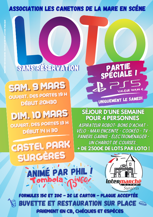 2024 03 09 Canetons loto Affiche