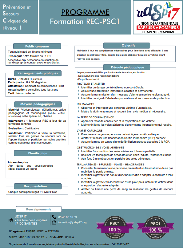 Formation PSC1