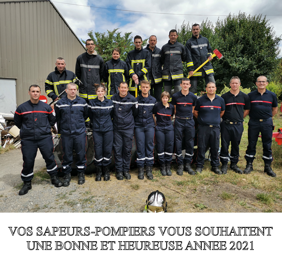 Photo Pompiers avec Voeux bis