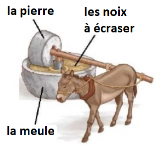 meule avec âne