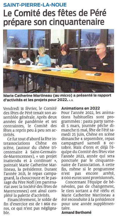 2022 02 22 AG Comité des Fêtes Article