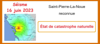 Séisme du 16 juin 2023 : reconnaissance en état de catastrophe naturelle