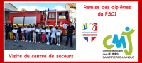 Les jeunes du CMJ ravis de l&#039;accueil qui leur a été réservé par les pompiers du centre de secours de Marencennes !