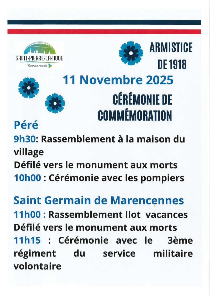Programme du 11 novembre