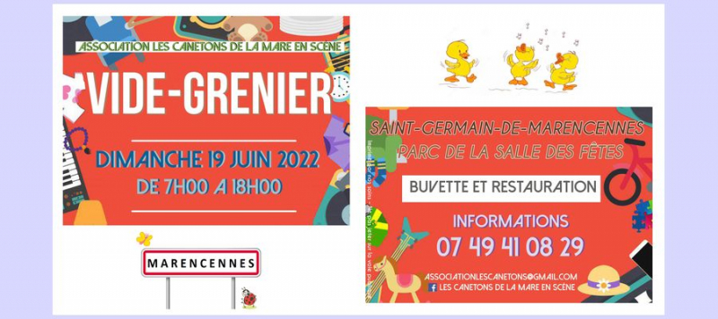 19 juin 2022 : vide grenier des Canetons