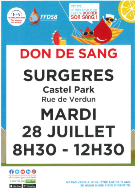 Don de sang 28 juillet 2020