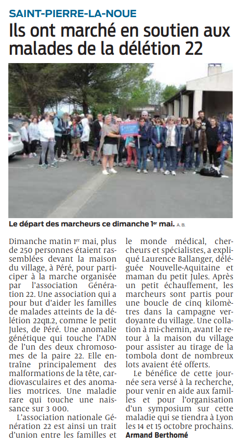 2022 05 06 Sud ouest Marche solidaire article