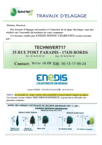 Entretien du réseau électrique basse tension
