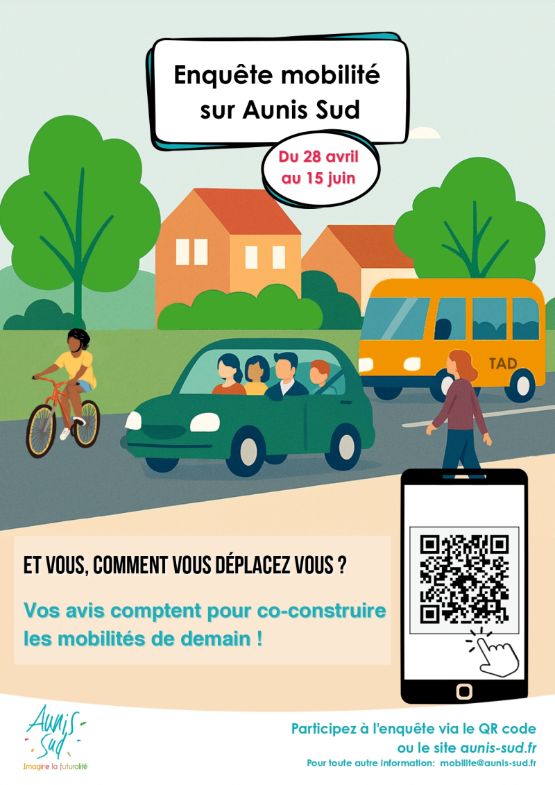 Enquête Mobilité - Donnez votre avis sur vos déplacements en Aunis Sud !