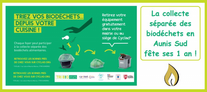 La collecte séparée des biodéchets en Aunis Sud fête ses 1 an !