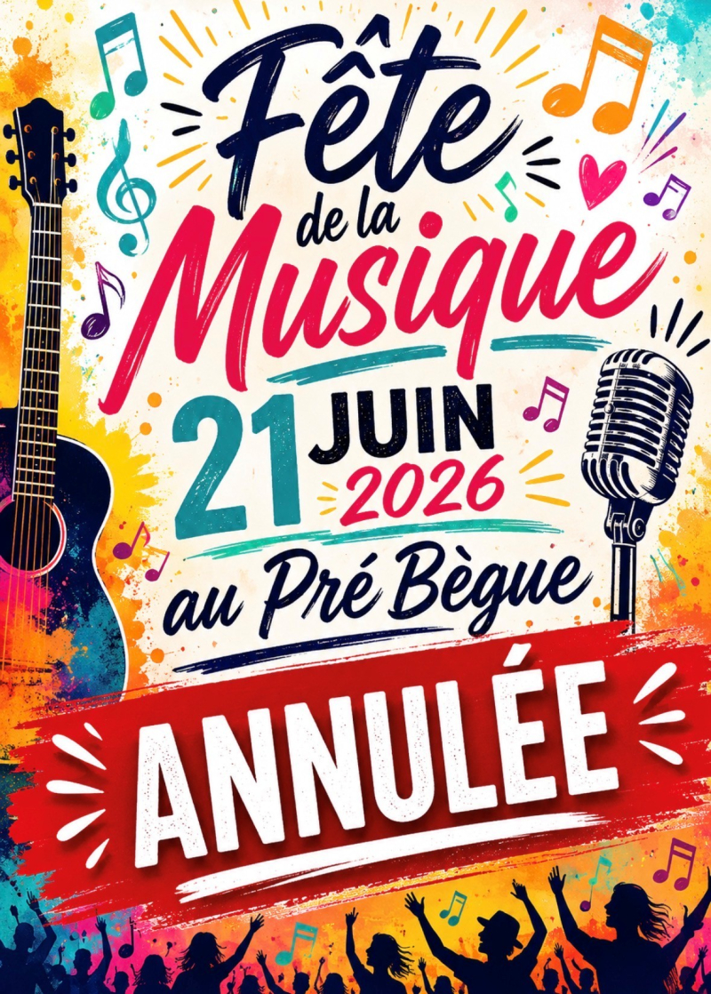 Annulation f&ecirc;te de la musique