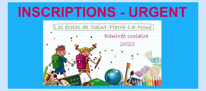 Rentrée 2022 : inscriptions dans les écoles de Saint-Pierre-La-Noue